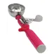 Vollrath 47145 Disher, Round Bowl, Size 24, 1-1/3 Oz, Stainless Steel, Red Handle 1 image