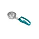 Vollrath 47389 Disher, 6 Oz., Size 5, 3-3/8" Dia., Stainless Steel, Teal Ergonomic Handle 1 image