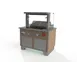 Vollrath 69718S-1-SL Signature Server Custom Downdraft Vent System, 18" tall Tempered Curved Breathguard, Stainless Steel Base, 34"H 1 image