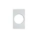 Vollrath 8242620 Miramar Template, White Stone Resin, 21-1/8" x 12-3/4", 1 Large Round Cutout 1 image