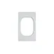 Vollrath 8242720 Miramar Template, White Stone Resin, 21-1/8" x 12-3/4", 1 French Oven Cutout 1 image