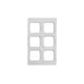 Vollrath 8244320 Miramar Template, Six 40003 Pans, White Stone, Fits 12" x 20" Wells, Dishwasher Safe 1 image