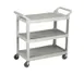 Vollrath 97005 Blue-Gray 3-Shelf Multi-Purpose Plastic Utility Cart w/ 300 lbs. Capacity 1 image