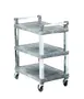 Vollrath 97102 3 Shelf Open Utility Cart w/ Chrome Uprights and 200 lbs. Capacity 1 image