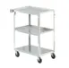 Vollrath 97125 Stainless Steel 3 Shelf Utility Cart w/ 400 lb Capacity - 27.5 x 15.5 x 32.625 1 image