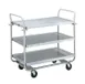 Vollrath 97168 Stainless Steel 3-Shelf Caravelle Tubular Utility Cart - 37.5 x 21 x 35.5 1 image
