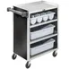 Vollrath 97180 Stainless Steel 4 Shelf Bussing Cart w/ Black Vinyl Finish - 27.5 x 15.5 x 33.6 1 image