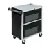 Vollrath 97181 Stainless Steel 3 Shelf Bussing Cart w/ Black Vinyl Finish - 30.8 x 17.7 x 33.7 1 image