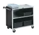 Vollrath 97182 Stainless Steel 3 Shelf Bussing Cart w/ Black Vinyl Finish - 39.25 x 21 x 34.75 1 image