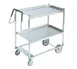 Vollrath 97200 Heavy-Duty Stainless Steel 2-Shelf Utility Cart w/ 20" x 30" Shelves 1 image