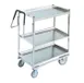 Vollrath 97206 Heavy-Duty Stainless Steel 3-Shelf Utility Cart w/ 20" x 30" Shelves 1 image