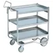 Vollrath 97208 Heavy-Duty Stainless Steel 3-Shelf Utility Cart w/ 23" x 35" Shelves 1 image