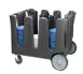 Vollrath ADC-2 Traex Adjustable Dish Caddy, 4 Compartments, 240 Plates, 40x30, 31-39 Height, Gray, Plastic 1 image