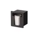 Vollrath FML-1 Lid Holder, 1 Column, Horizontal/Vertical, 6-1/2"W x 5-3/8"D x 7-1/4"H, Black Plastic 1 image