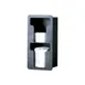 Vollrath FML-2V Lid Holder, 2-Column Vertical, 6-1/2"W × 5-3/8"D × 13-7/16"H, Black Plastic 1 image