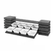 Vollrath V904333 Display Set, 56"W x 23"D x 15"H, Black Cubes Lids, Shelves, Melamine Bowls, Shelf 1 image