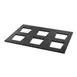 Vollrath V904975 Cubic Display Template, For 6 Bowls, 19 11/16"W x 29 1/2"D x 9/16"H, Wood, Black 1 image