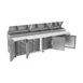 Victory VPP119HC 118" 4-Section Refrigerated Pizza Prep Table w/ 4 Doors, 42 cu ft. 4 image