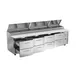 Victory VPPD119HC-8 118" 4-Section Refrigerated Pizza Prep Table w/ 8 Drawers, 42 cu. ft. 4 image