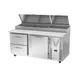 Victory VPPD67HC-2 67" 2-Section Refrigerated Pizza Prep Table w/ 1 Door & 2 Drawers 3 image