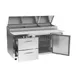 Victory VPPD67HC-2 67" 2-Section Refrigerated Pizza Prep Table w/ 1 Door & 2 Drawers 4 image