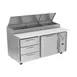 Victory VPPD67HC-3 67" 2-Section Refrigerated Pizza Prep Table w/ 1 Door & 3 Drawers 1 image