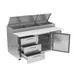 Victory VPPD67HC-3 67" 2-Section Refrigerated Pizza Prep Table w/ 1 Door & 3 Drawers 4 image