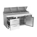 Victory VPPD72HC-2 72" 2-Section Refrigerated Pizza Prep Table w/ 1 Door & 2 Drawers 4 image
