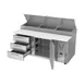 Victory VPPD72HC-3 72" 2-Section Refrigerated Pizza Prep Table w/ 1 Door & 3 Drawers 5 image