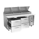 Victory VPPD72HC-4 72" 2-Section Refrigerated Pizza Prep Table w/ 4 Drawers, 22.77 cu. ft. 4 image