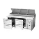 Victory VPPD72HC-4 72" 2-Section Refrigerated Pizza Prep Table w/ 4 Drawers, 22.77 cu. ft. 5 image