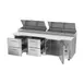 Victory VPPD93HC-4 93" 3-Section Refrigerated Pizza Prep Table w/ 1 Door & 4 Drawers 5 image