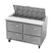 Victory VSPD48HC-12-4 48" Two Section Sandwich / Salad Prep Table w/ 4 Drawers, 12 Pans 3 image