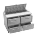 Victory VSPD48HC-12-4 48" Two Section Sandwich / Salad Prep Table w/ 4 Drawers, 12 Pans 4 image