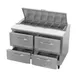 Victory VSPD48HC-12-4 48" Two Section Sandwich / Salad Prep Table w/ 4 Drawers, 12 Pans 5 image