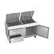 Victory VSPD60HC-24B-2 60" Mega Top Sandwich/Salad Prep Table w/ 2 Drawers & 1 Door, 24 Pans 4 image