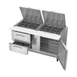 Victory VSPD60HC-24B-2 60" Mega Top Sandwich/Salad Prep Table w/ 2 Drawers & 1 Door, 24 Pans 5 image