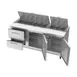 Victory VSPD72HC-18-2 72" Sandwich / Salad Prep Table w/ 2 Drawers & 2 Doors, 18 Pans 5 image