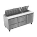 Victory VSPD72HC-18-4 72" Sandwich / Salad Prep Table w/ 4 Drawers & 1 Door, 18 Pans 1 image