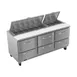 Victory VSPD72HC-18-6 72" Three Section Sandwich / Salad Prep Table w/ 6 Drawers, 18 Pans 1 image