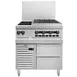 Vulcan 36R-2B24CB 36" Gas Restaurant Range w/ (2) Open Burners, 24" Charbroiler Right, (1) Refrigerated / Freezer Base, 124.000 BTU  2 image