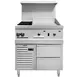 Vulcan 36R-2B24GT 36" Gas Restaurant Range w/ (2) Open Burners, 24" Griddle Right w/ Thermostatic Controls, (1) Refrigerated / Freezer Base, 100.000 BTU  2 image