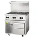 Vulcan 36R-6B 36" Gas Restaurant Range w/ (6) Open Burners, (1) Refrigerated / Freezer Base, 180.000 BTU 1 image