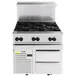 Vulcan 36R-6B 36" Gas Restaurant Range w/ (6) Open Burners, (1) Refrigerated / Freezer Base, 180.000 BTU 2 image