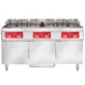 Vulcan 3ER50CF Electric Floor Fryer with Computer Controls and Built-In Filter, (3) 50 lb. Fryers 1 image