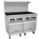 Vulcan 48SS-8B 48" Gas Restaurant Range w/ (8) Open Burners, (2) Standard Ovens, 286.000 BTU 1 image