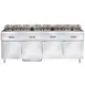 Vulcan 4ER50AF Electric Floor Fryer with Built-In Filter, (4) 50 lb. Fryers 1 image