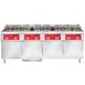 Vulcan 4ER50CF Electric Floor Fryer with Computer Controls and Built-In Filter, (4) 50 lb. Fryers 1 image
