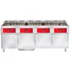 Vulcan 4ER50DF Electric Floor Fryer with Digital Controls and Built-In Filter, (4) 50 lb. Fryers 1 image
