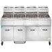 Vulcan 4TR45AF 62" Powerfry3™ Multiple Battery Gas Fryer w/ (4) 50-lb Frypots, Filtration System 1 image